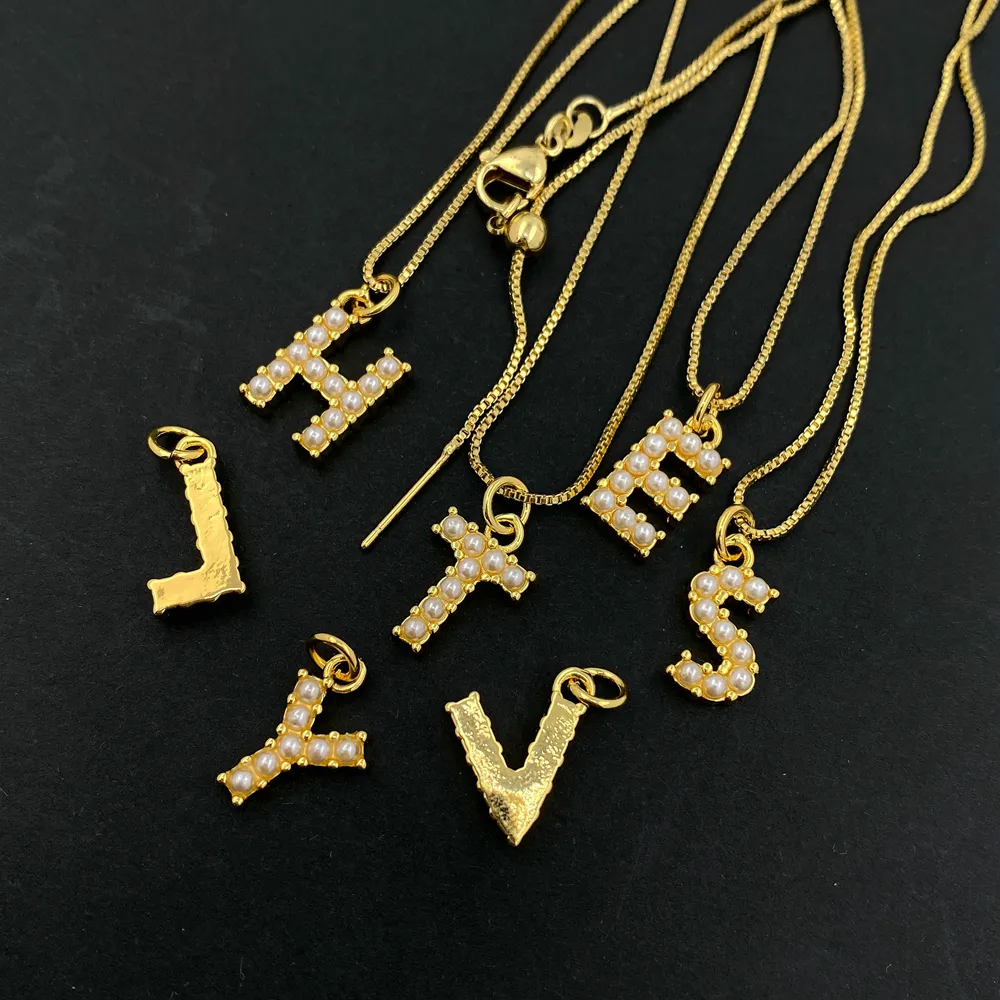 Nieuwe Parelmoer Schelp Letter Alfabet Letters Sieraden Ketting