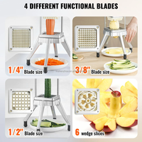 Commerciële groentehakker, frietmes, aardappel- en fruit snijmachine, multifunctioneel voor restaurants