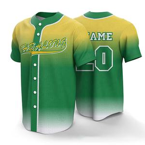 Seragam bisbol serat poliester kustom tahan lama cetak sublimasi Digital kardigan gaya kompetisi olahraga bisbol - Product Image 6