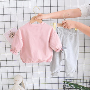Ensemble de vêtements pour enfants, ensembles de vêtements pour bébés filles, tissu en coton pour vêtements de bébé, printemps automne, ensembles de sport pour filles, chemise + pantalon - Product Image 1