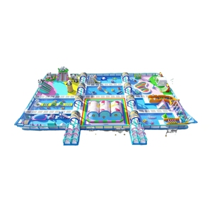 Nuevo Mega Tobogán Acuático Inflable, Combinado con Casa de Brinco, Castillo Inflable Comercial con Piscina - Product Image 1