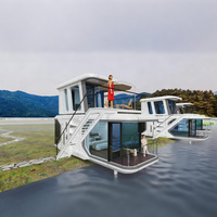Maison-conteneur capsule spatiale haut de gamme personnalisée à double couche, micro-maison compacte, hôtel, bureau avec artisanat modulaire 9,6*3,4*5,9m