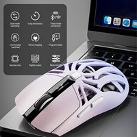 Mouse Gaming Nirkabel RS8 untuk PC/Laptop/Mac YPE-C+2.4G+BT Triple Mode RGB Optical Gaming Mouse