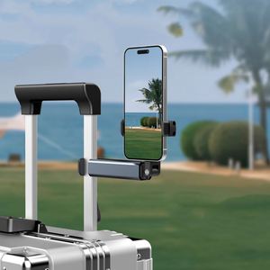 X620-1 E02 New Arrival Plastic Selfie <b>Stick</b> Mobile Phone Holder <b>Foldable</b> Rotate Portable Travelling Metal Phone Stand - Product Image 3