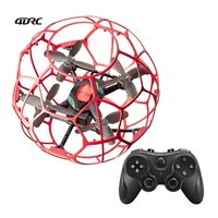 Drone RC 4DRC V51 en forme de ballon de football, moteur brushless, quadricoptère sécurisé avec lumières LED, vol stable, cadeau pour débutant