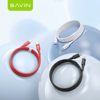 BAVIN CB361 Silicone PD 60W 3 Couleurs Type C Câble USB de Transmission de Données pour Téléphone IOS 15 16 Pro Max