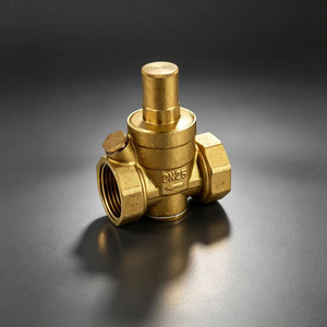 Vanne de réduction de pression en laiton pour route nationale 1, DN25, réglable, manuelle, pour alimentation en eau et drainage, joint élastique - Product Image 1