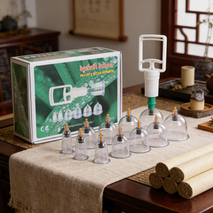 Set Alat Bekam Vakum Berkualitas Tinggi untuk Meredakan Kelelahan Tubuh dan Nyeri, Perangkat Bekam Kering Tradisional Portabel - Product Image 2