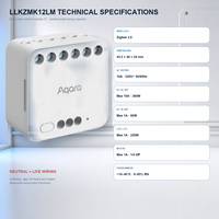 Módulo de Relé Dual Inteligente T2, Compatible con Apple HomeKit, Zigbee 3.0, Contacto Seco/Húmedo, 2 Canales, Medidor de Energía AC, Interruptor de Bloqueo de Motor