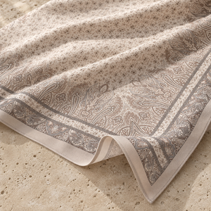 Foulard carré en voile imprimé de luxe, toucher coton premium, respirant, hijab turc, vente en gros OEM - Product Image 2