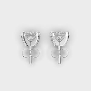 Pendientes de Diamante Solitario con Corte Princesa, Cultivado en Laboratorio, Certificado IGI, 2ct, en Oro Blanco/Rosa/Amarillo de 9K, para Regalo de Aniversario o Fiesta - Product Image 4