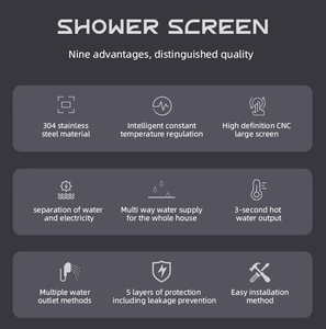 Panel <span class=keywords><strong>de</strong></span> <span class=keywords><strong>Ducha</strong></span> Inteligente con Calentador <span class=keywords><strong>de</strong></span> <span class=keywords><strong>Agua</strong></span> <span class=keywords><strong>de</strong></span> 7000W, Acero Inoxidable 304, Grifo <span class=keywords><strong>de</strong></span> <span class=keywords><strong>Ducha</strong></span> <span class=keywords><strong>para</strong></span> Baño, Calentador <span class=keywords><strong>de</strong></span> <span class=keywords><strong>Agua</strong></span> Eléctrico Instantáneo sin Tanque - Product Image 5