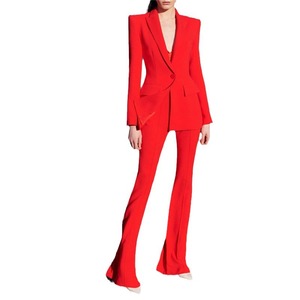 Conjunto de Blazer y Pantalón Casual para <span class=keywords><strong>Mujer</strong></span>, Dos Piezas, Color Degradado Tejido Personalizado, Corte Ajustado, Elegante, para Oficina - Product Image 6