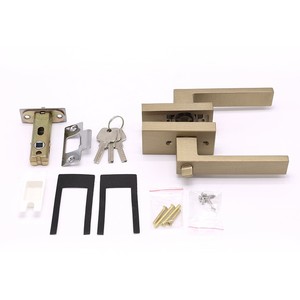 Heavy Duty Solid Aluminum Alloy Lever Handle Lock Magnetic Deadbolt Latch Privacy <strong>Knob</strong> Keyed Handles - Product Image 6