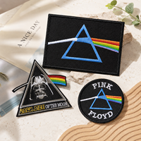 Patch brodé personnalisé pour groupe de rock, motif Prisme arc-en-ciel, badge musical thermocollant, idéal pour vêtements, chapeaux, sacs à dos