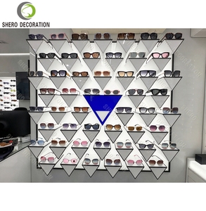 Modern Optical Shop Furniture Custom <b>White</b> Wall Mounted Optical <b>Display</b> <b>Cabinet</b> With Lighting For Luxury Eyewear Showcase - Product Image 6
