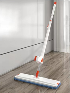 Mocio per disidratazione a quattro strati esteso da <span class=keywords><strong>50CM</strong></span> 360 ° rotazione automatica a rimbalzo senza mani per spremere mocio piatto secco - Product Image 2