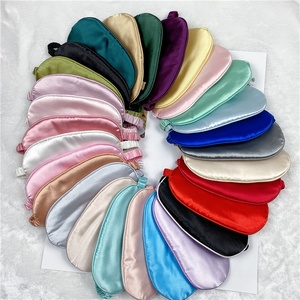 Nouveau design masque pour les yeux double face en satin de soie avec bande élastique respirant logo personnalisé masque pour les yeux de voyage en soie - Product Image 3