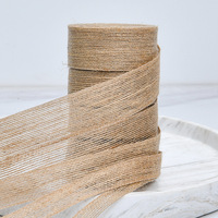 10 m/rouleau Jute Hesse Toile De Jute Ruban 1.5cm 2.5cm 3.8cm 5cm Poisson Soie Lin Ruban pour Emballage Cadeau Bouquet Emballage