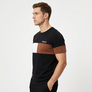 T-shirt rayé tricoté pour homme, décontracté et tendance, à manches courtes, idéal pour l'été, design respirant - Product Image 5
