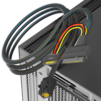 Câble haute vitesse plaqué or MINI SAS SFF-8643 U.2 SFF-8639 SAS 3.0 12 Gbps, SATA 15 broches, tressé, pour serveur NVMe U2 SSD/HDD