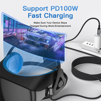 Câble USB C UNIEAN à angle droit 90 degrés, câble de charge rapide USB A vers Type C