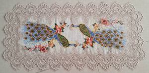 Hoa hồng thêu chữ thập bảng <span class=keywords><strong>Runner</strong></span> với cutwork - Product Image 2