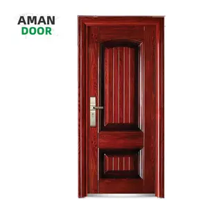 Дверь AMAN, резьба по дереву, основные двери, дизайн, одиночные внешние входные металлические двери