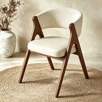 Chaises de salle à manger de luxe modernes, nouvelle arrivée, meubles de cuisine pour la maison, avec tissu et pieds en bois de frêne, pour hôtel, restaurant, noyer noir