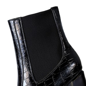 566-NW1 Alla Moda e sexy club tacco ultra tacco alto quadrato di brevetto pelle di serpente pelle di avvio alla caviglia - Product Image 4