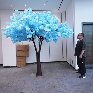 Arbre artificiel de cerisier bleu personnalisé de 2,5 mètres pour la décoration de mariage, extérieur, intérieur et maison - Product Image 1