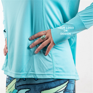 Camiseta de pesca personalizada de manga larga de poliéster UV de rendimiento de secado rápido transpirable sublimada de etiqueta privada - Product Image 4