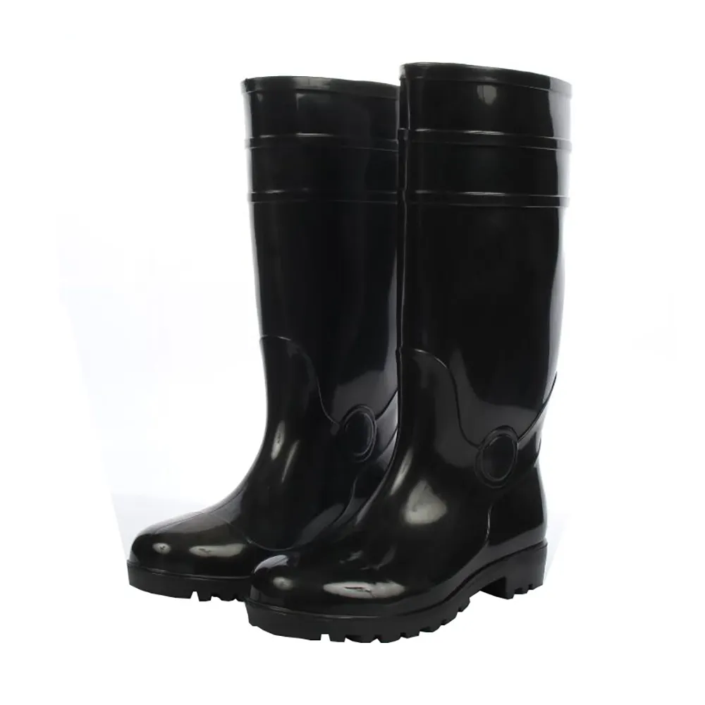 Cheap PVC waterproof outdoor garden wellington safety gumboots rain boots with factory price and fast delivery