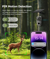 Caméra de chasse GPS 4G ST-HC808 à énergie solaire avec capteur CMOS, détection PIR, vision nocturne IR, vidéo 2K et étanchéité IP66