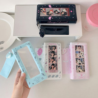 Album Foto PVC Kpop Four Card, Liontin Kecil, 20 Halaman, Photoclap, Set Penyimpanan Uang Kertas Kenang-kenangan untuk Penggemar, Stiker Panjang