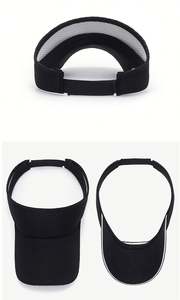 Visières de sport en gros pour le golf et la course à pied, avec logo brodé personnalisé, séchage rapide, large bord, respirantes, en coton sandwich - Product Image 6