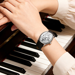 Reloj para mujer, estilo analógico, sencillo y compacto, esfera con forma única, versátil, cuadrado pequeño, reloj moderno para chicas. - Product Image 3