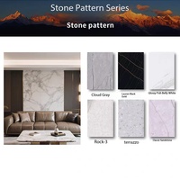 Panneau mural en marbre de charbon de bambou, panneau mural en PVC cristal de carbone ignifuge de 5 à 8 mm pour la décoration intérieure de villa, panneau mural 3D