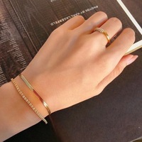 Pulsera de Cadena de Serpiente de Oro Sólido de 18K AU750 de Lujo, Joyería Moderna y Elegante, Pulsera de Oro de 18K para Mujer, Regalo de Aniversario