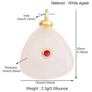 Ciondolo in <span class=keywords><strong>Pietra</strong></span> Semi-<span class=keywords><strong>Preziosa</strong></span> Stile Europeo-Americano, Agata per Bambini con Ametista, Turchese e Colori Rosso e Nero - Product Image 6