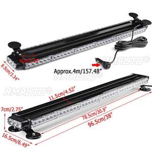Barre lumineuse LED stroboscopique de 38 pouces, double face, ambre, feux d'avertissement de danger d'urgence, balises de sécurité pour véhicules, voitures, camions de remorquage, chasse-neige - Product Image 6