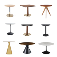 Chaises et tables de style moderne pour restaurant, tables de café en bois massif durables, chaise en cuir pour café, boutique, restaurant