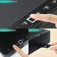 Cajas Fuertes Electrónicas Digitales Biométricas con Huella Dactilar, Caja de Seguridad con Cerradura Táctil y Acceso Rápido para Hogar, Oficina y Hotel
