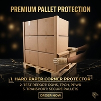 Protecteur d'angle en papier rigide personnalisé avec logo, 1 m de long, 2 pouces de large, 100 % recyclable, en papier kraft, pour protection des bords des palettes
