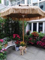 Parapluie d'extérieur, cour, jardin, ferme, séjour, zone scénique, parapluie de chaume, simulation de paille, parapluies de paysage pour maison