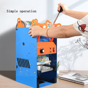 Machine de cachetage de tasse en plastique de scellant de tasse de ménage pour des tasses de lait de soja de thé de lait - Product Image 4