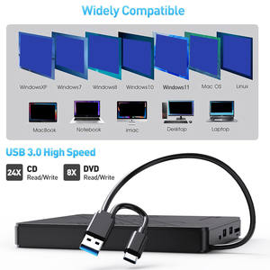 Nouveau <span class=keywords><strong>lecteur</strong></span> de CD/<span class=keywords><strong>DVD</strong></span> multifonction 5in1, <span class=keywords><strong>graveur</strong></span> de <span class=keywords><strong>lecteur</strong></span> optique <span class=keywords><strong>externe</strong></span> pour ordinateur de bureau <span class=keywords><strong>compatible</strong></span> avec Windows/<span class=keywords><strong>Mac</strong></span> OS/Linux - Product Image 4