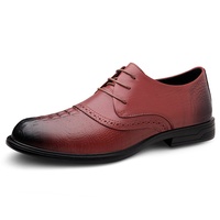Chaussures Richelieu en Cuir Véritable pour Hommes, Imprimé Animal, à Lacets, Respirantes, Légères, Antidérapantes, Semelle Confortable, Idéales pour Mariage