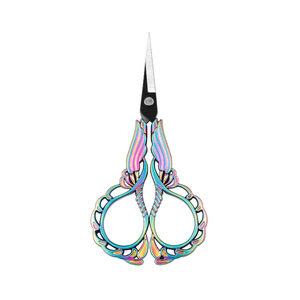 Vintage Style Pointed Scissors Colored Titanium Stainless Steel For Embroidery Cross Stitch Home Use - Product Image 4