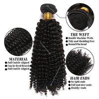 Cheveux chinois vierges naturels non traités à 100 %, bouclés crépus, extensions de tresses en vrac Remy avec double trame machine